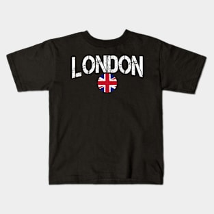 London Uk United Kingdom Union Jack England Kids T-Shirt